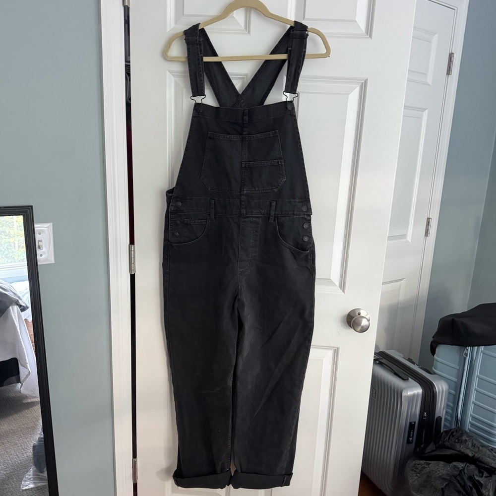 We The Free Oversized Black Charcoal overalls